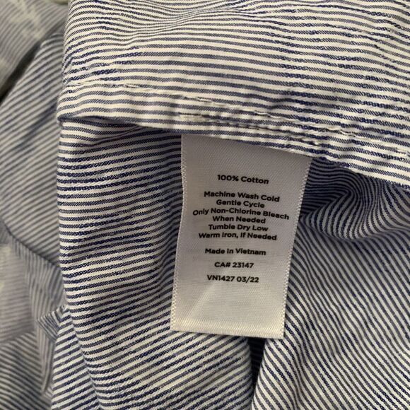 Talbots Womens Size Small Multicolor Stripe Paisley Button Up Shirt Blouse - Picture 6 of 7